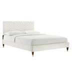 Leah Chevron Tufted Performance Velvet Full Platform Bed by Modway - MOD-6997