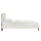 Leah Chevron Tufted Performance Velvet Full Platform Bed by Modway - MOD-6997
