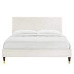 Leah Chevron Tufted Performance Velvet Full Platform Bed by Modway - MOD-6997
