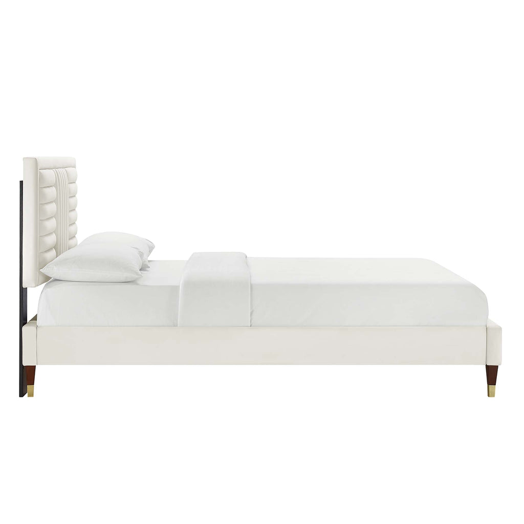 Sofia Channel Tufted Performance Velvet Full Platform Bed by Modway - MOD-6999