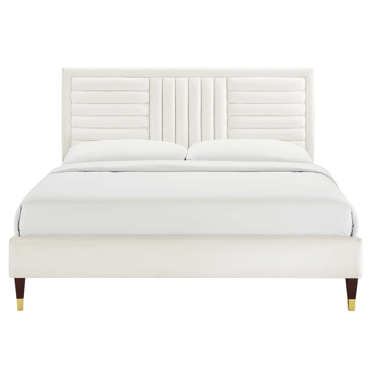 Sofia Channel Tufted Performance Velvet Full Platform Bed by Modway - MOD-6999