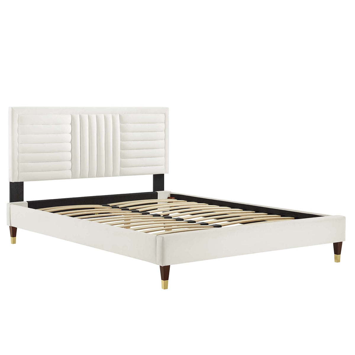 Sofia Channel Tufted Performance Velvet Full Platform Bed by Modway - MOD-6999