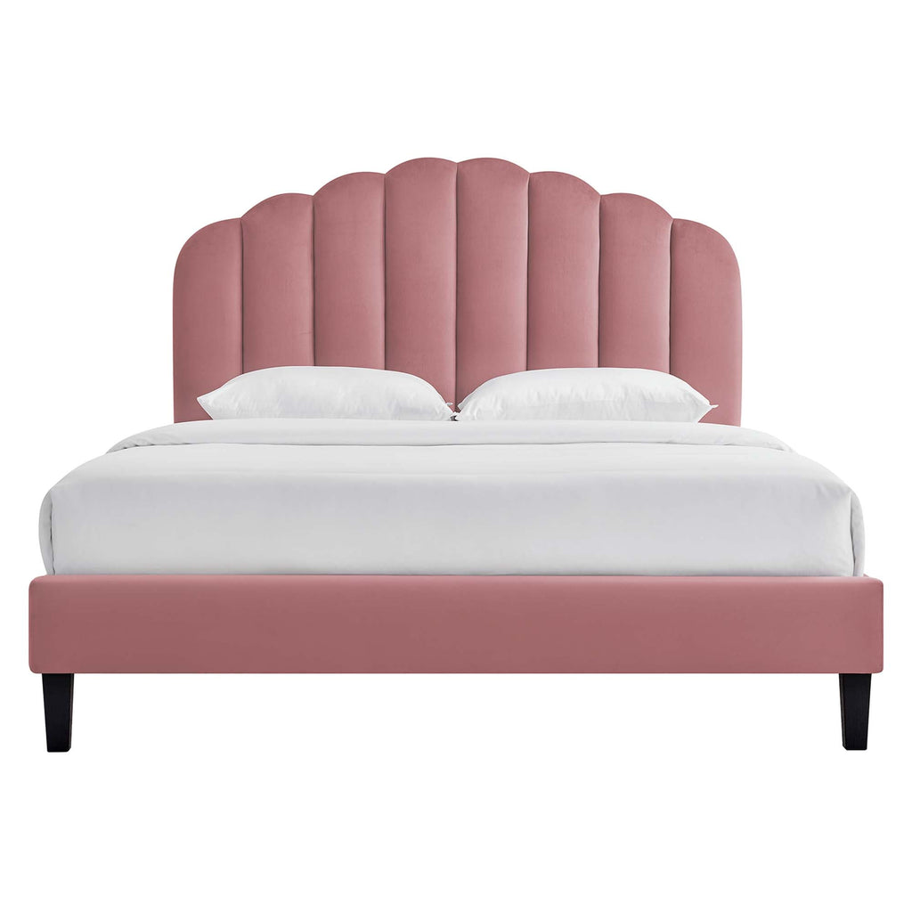 Daisy Performance Velvet Platform Bed by Modway