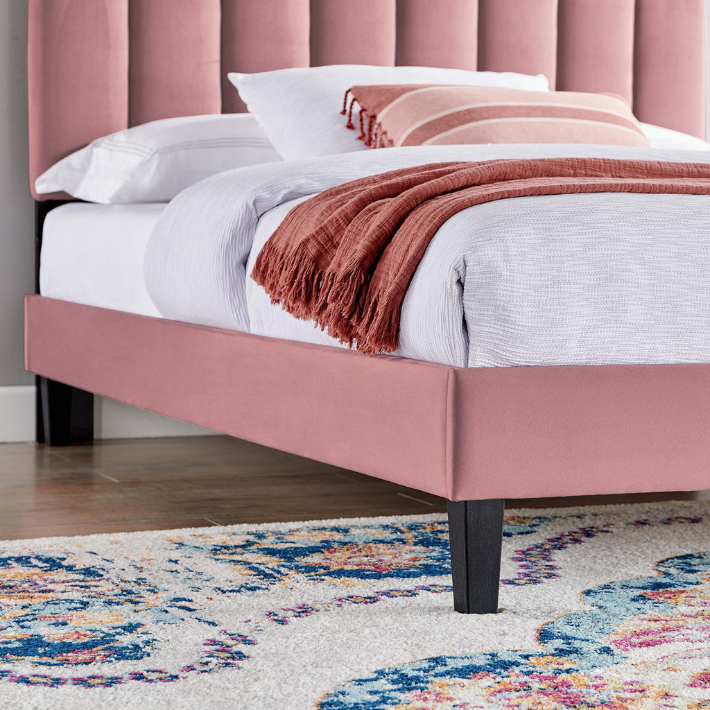 Daisy Performance Velvet Platform Bed by Modway