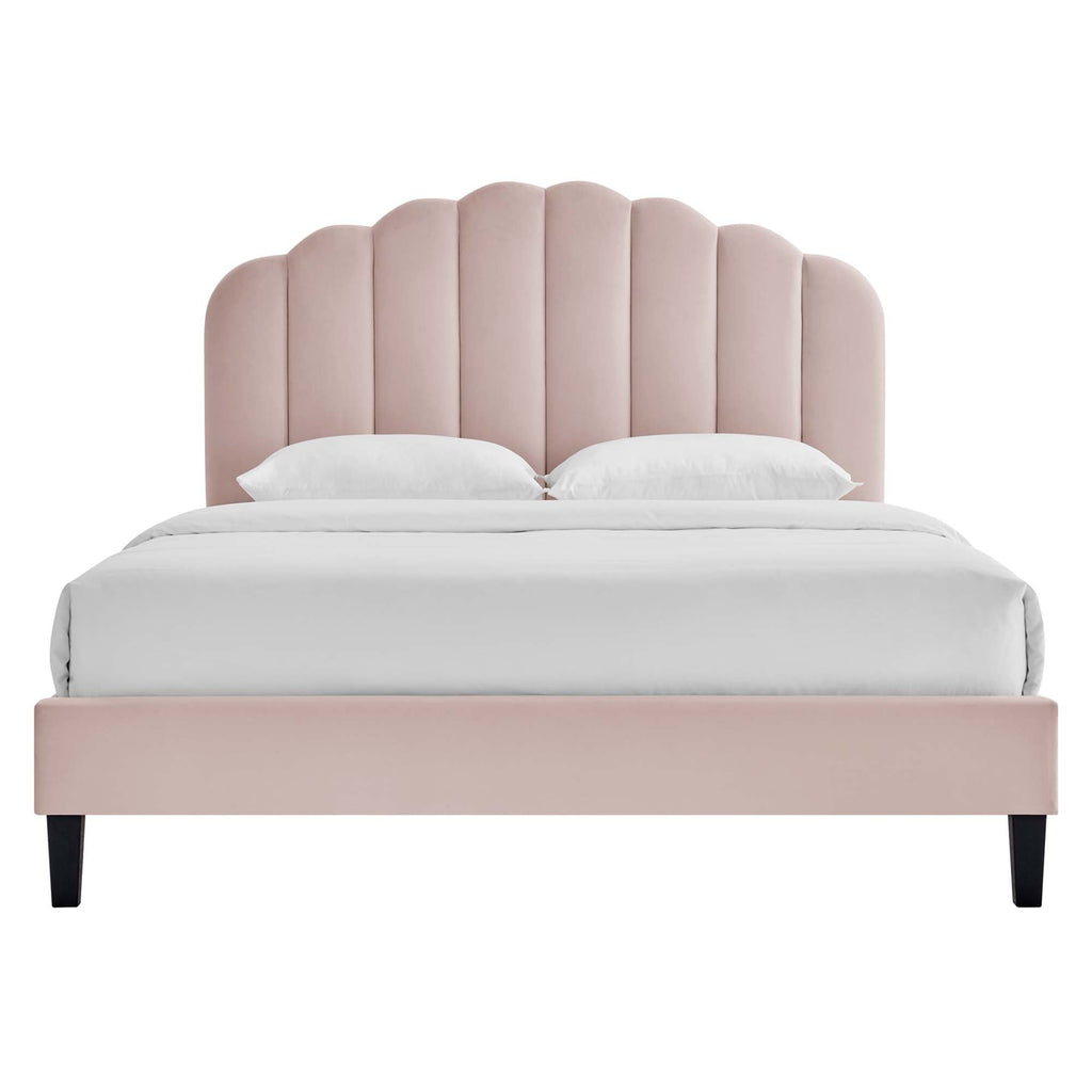 Daisy Performance Velvet Platform Bed by Modway