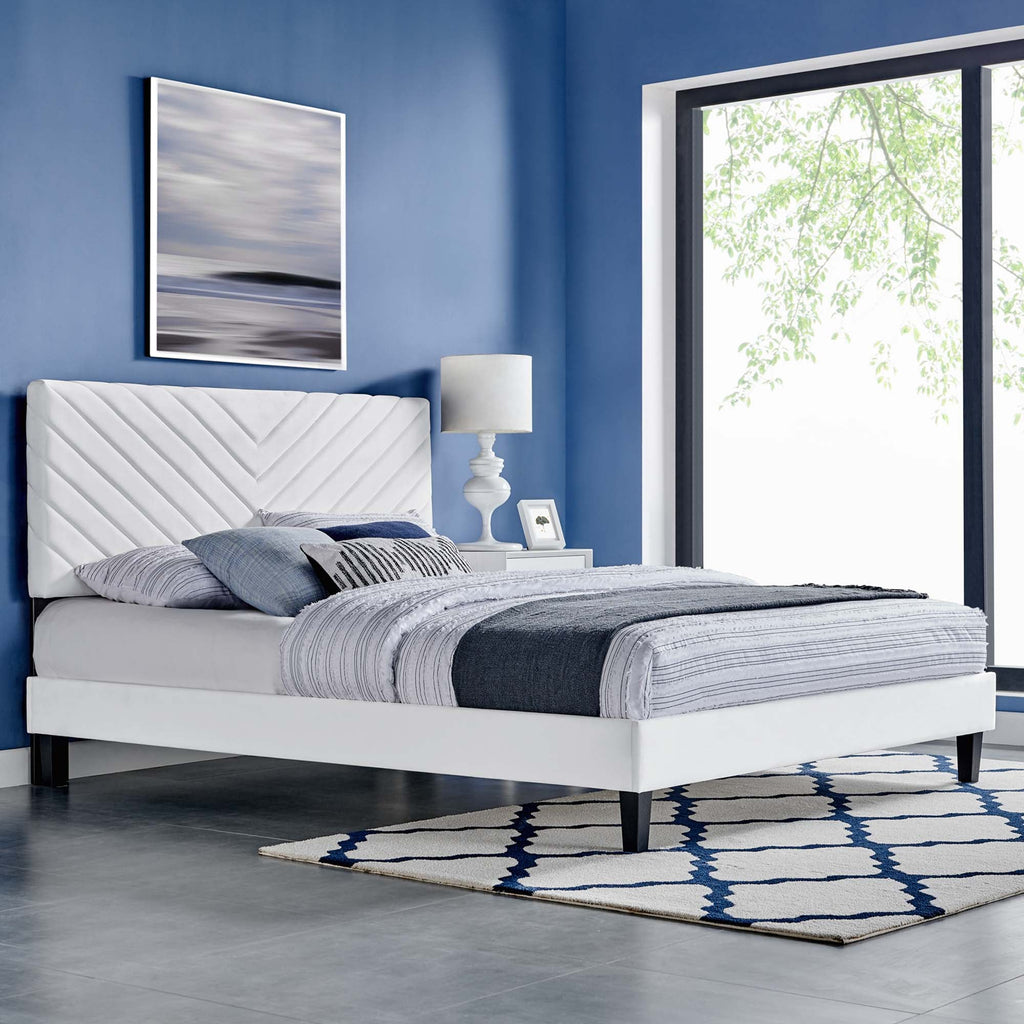 Roxanne Performance Velvet Platform Bed by Modway