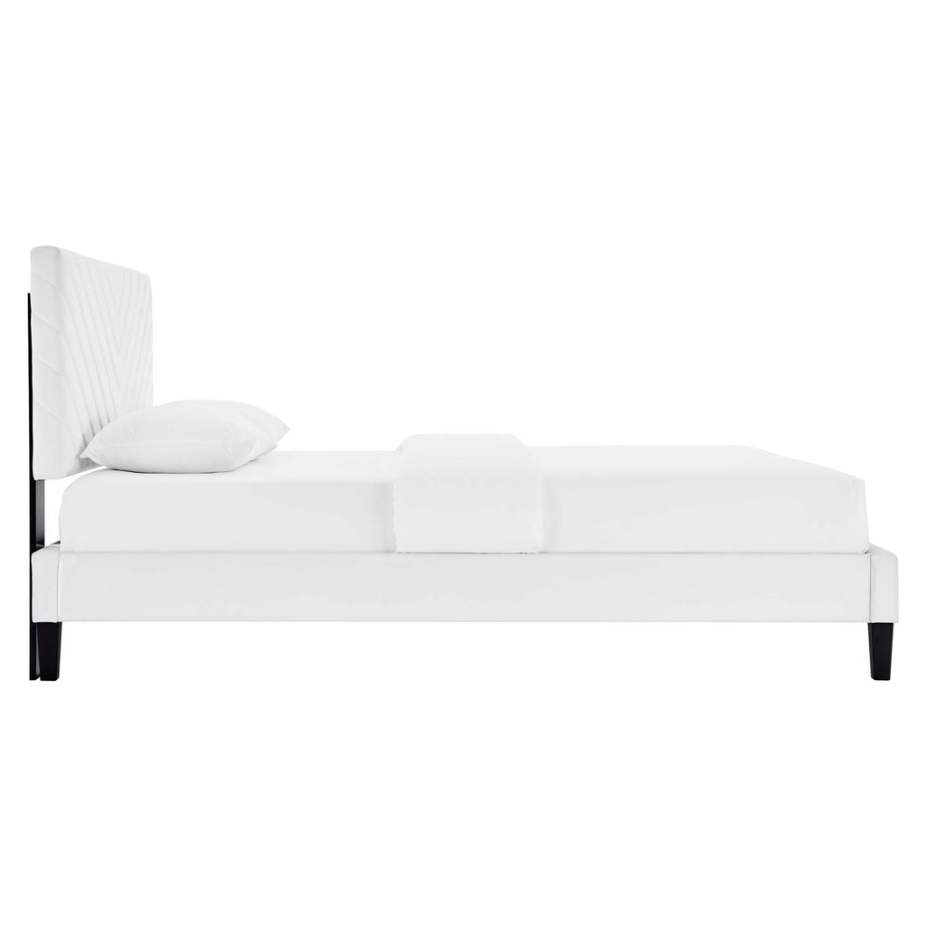 Roxanne Performance Velvet Platform Bed by Modway