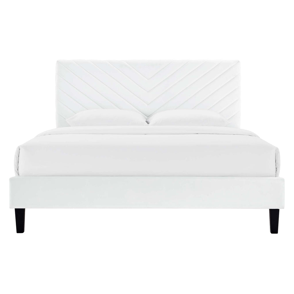 Roxanne Performance Velvet Platform Bed by Modway