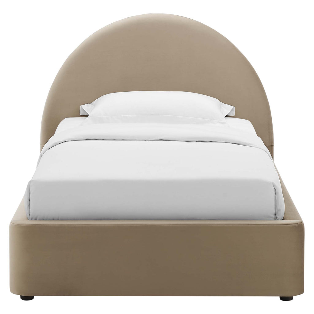 Modway Resort Velvet Platform Bed — Twin & Full