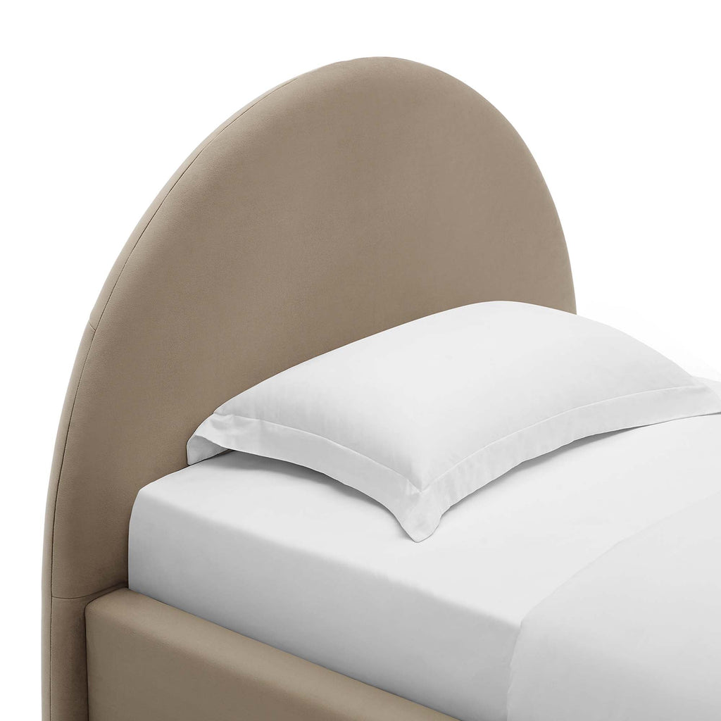 Modway Resort Velvet Platform Bed — Twin & Full
