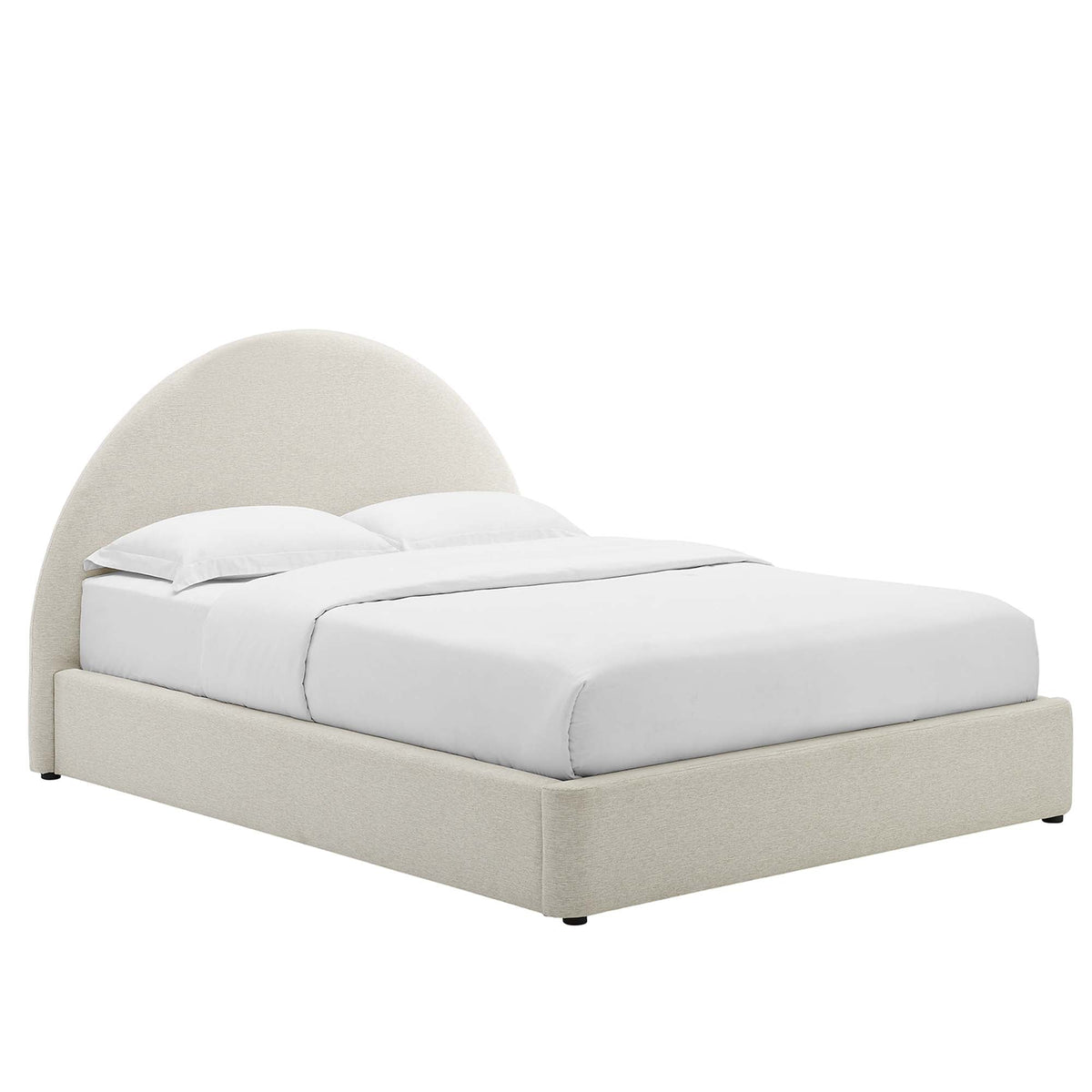 Resort Upholstered Fabric Arched Round Platform Bed by Modway