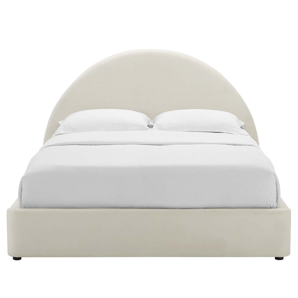 Modway Resort Velvet Platform Bed — Twin & Full