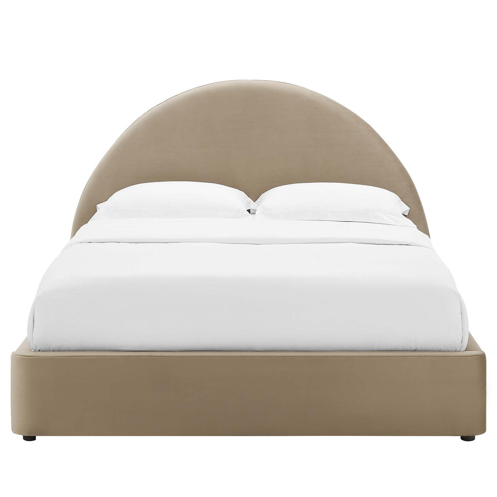 Modway Resort Velvet Platform Bed — Twin & Full