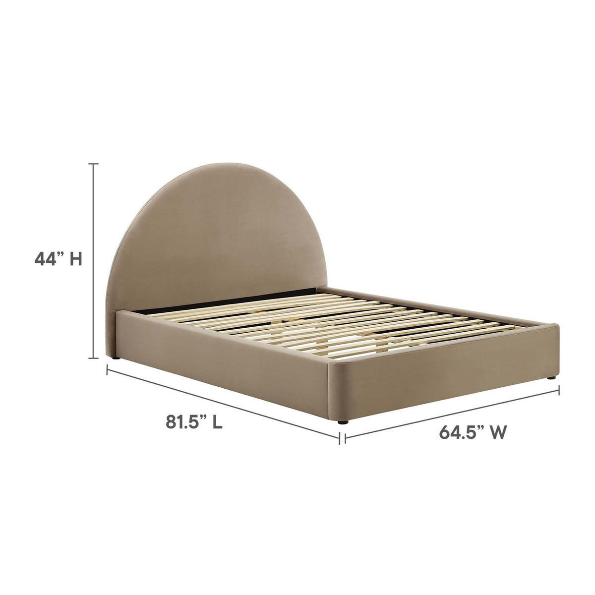 Modway Resort Velvet Platform Bed — Twin & Full