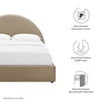 Modway Resort Velvet Platform Bed — Twin & Full