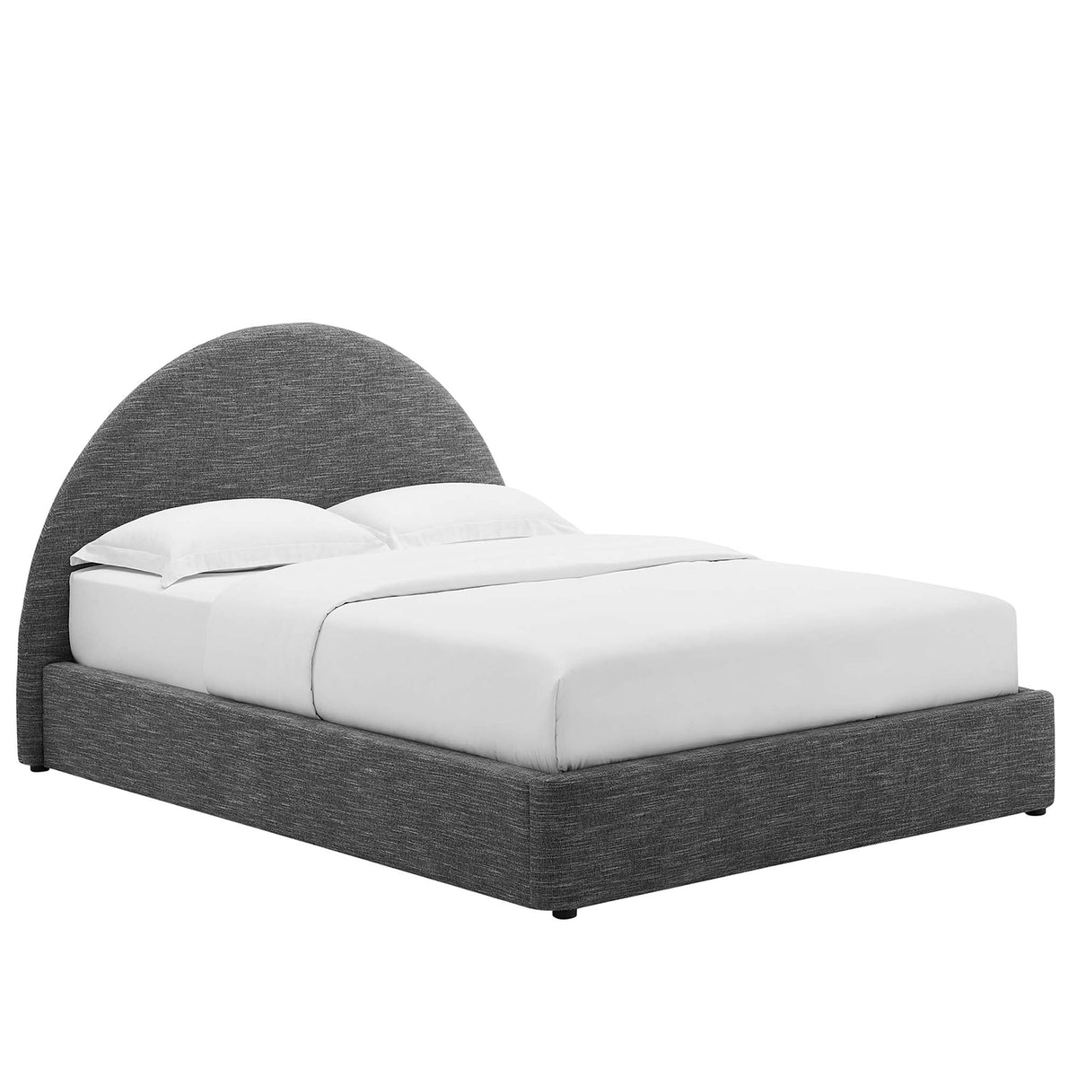Resort Upholstered Fabric Arched Round Platform Bed by Modway