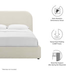 Keynote Performance Velvet Curved Platform Bed by Modway
