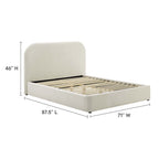 Keynote Performance Velvet Curved Platform Bed by Modway