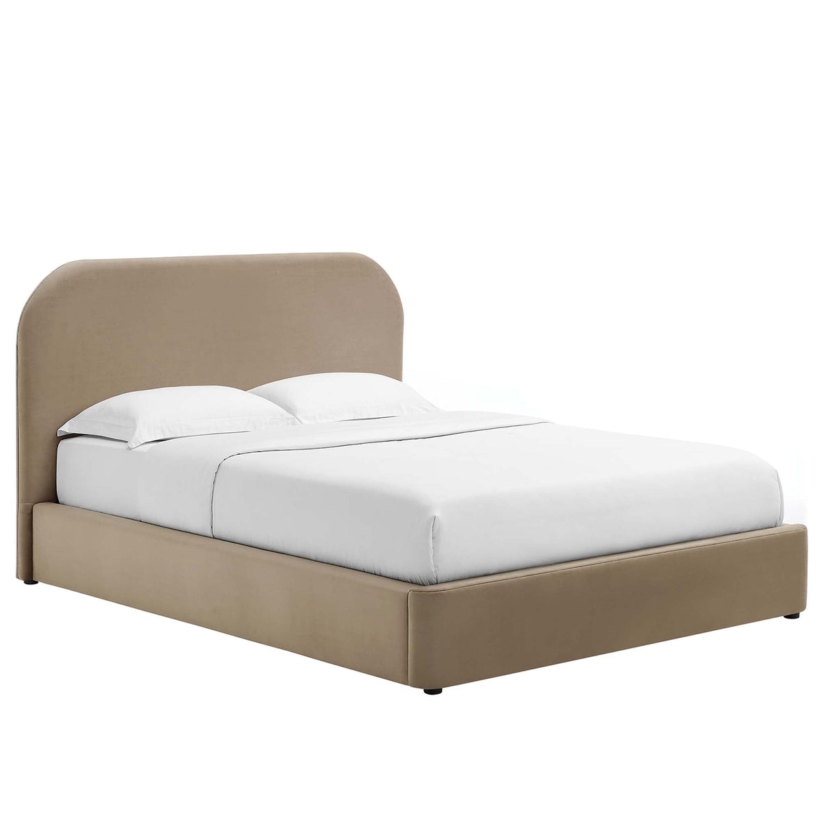 Keynote Performance Velvet Curved Platform Bed by Modway