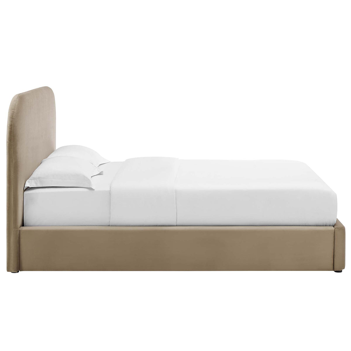 Keynote Performance Velvet Curved Platform Bed by Modway