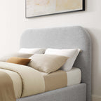 Keynote Upholstered Fabric Curved King Platform Bed by Modway