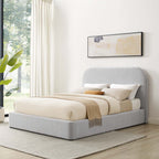 Keynote Upholstered Fabric Curved King Platform Bed by Modway
