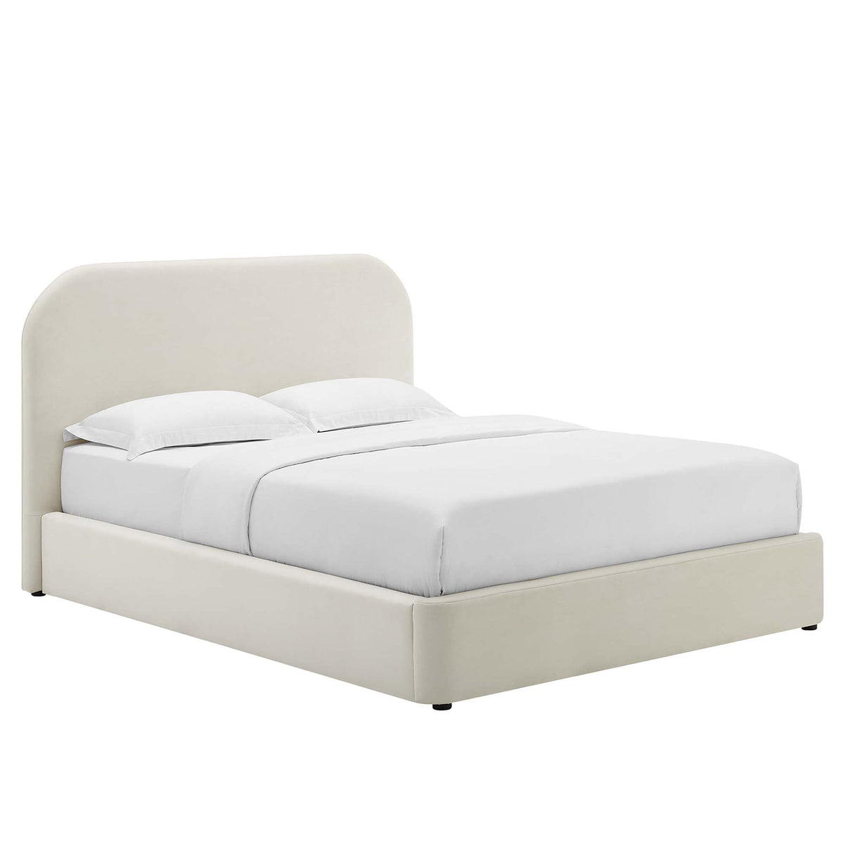 Keynote Performance Velvet Curved Platform Bed by Modway