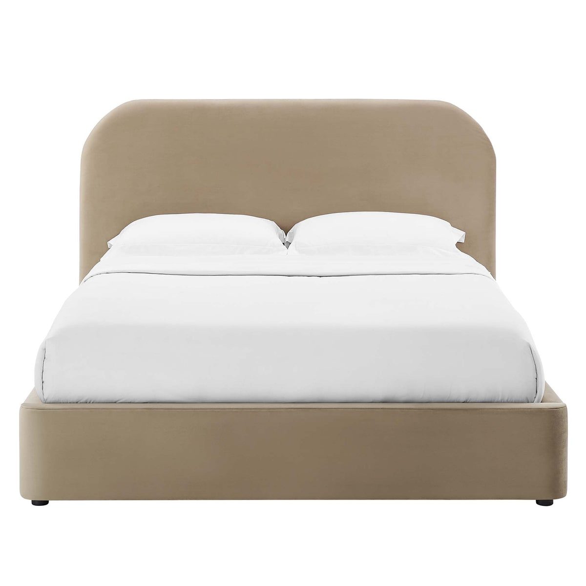 Keynote Performance Velvet Curved Platform Bed by Modway