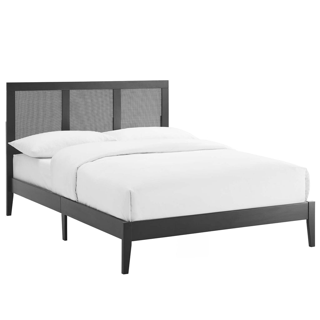 Sirocco Rattan and Wood Platform Bed by Modway