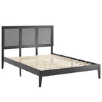 Sirocco Rattan and Wood Platform Bed by Modway