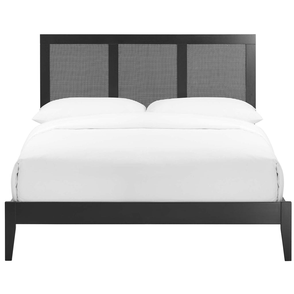 Sirocco Rattan and Wood Platform Bed by Modway