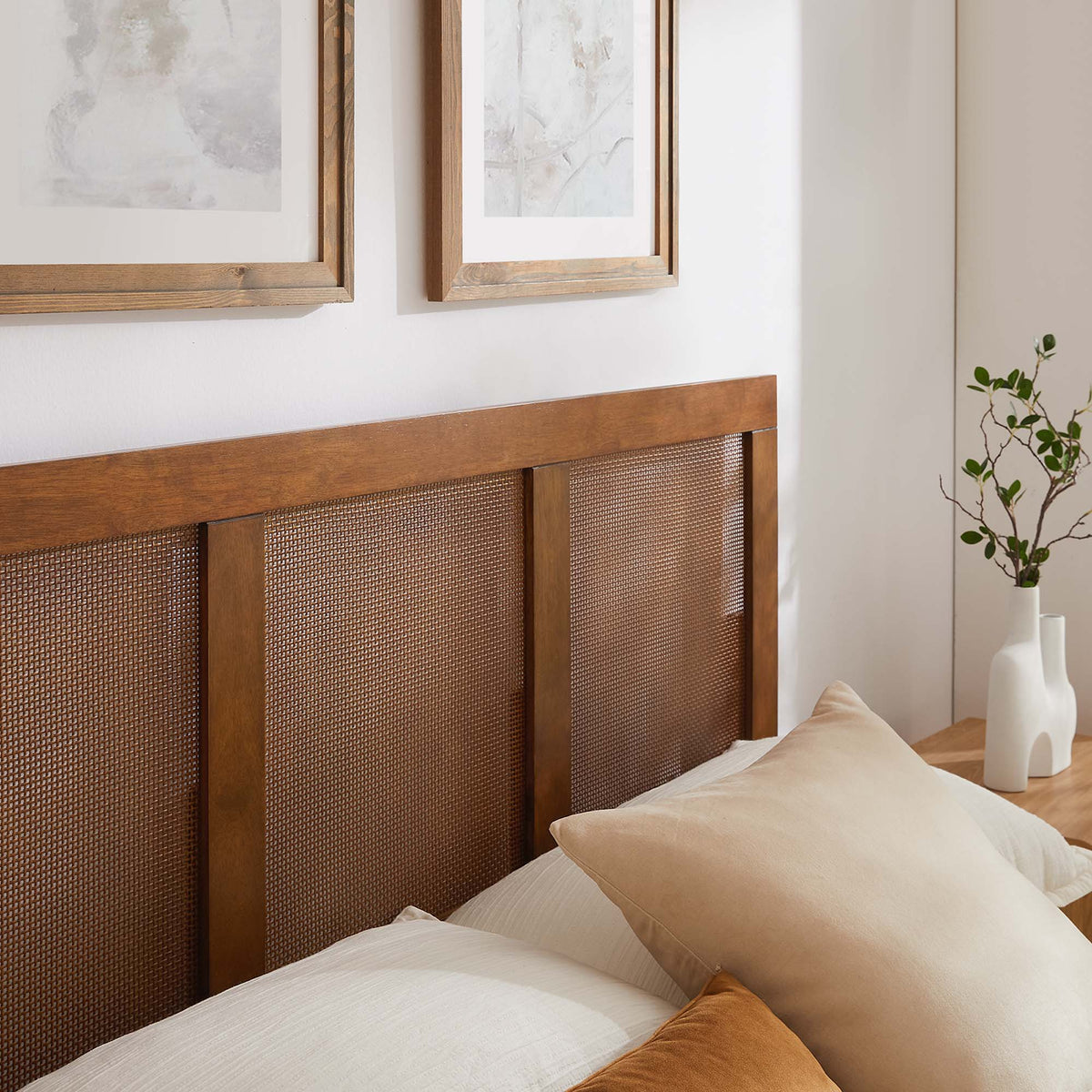 Sirocco Rattan and Wood Platform Bed by Modway