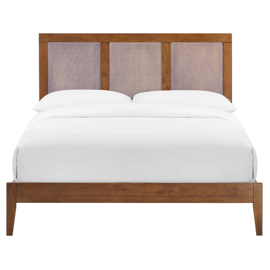 Sirocco Rattan and Wood Platform Bed by Modway