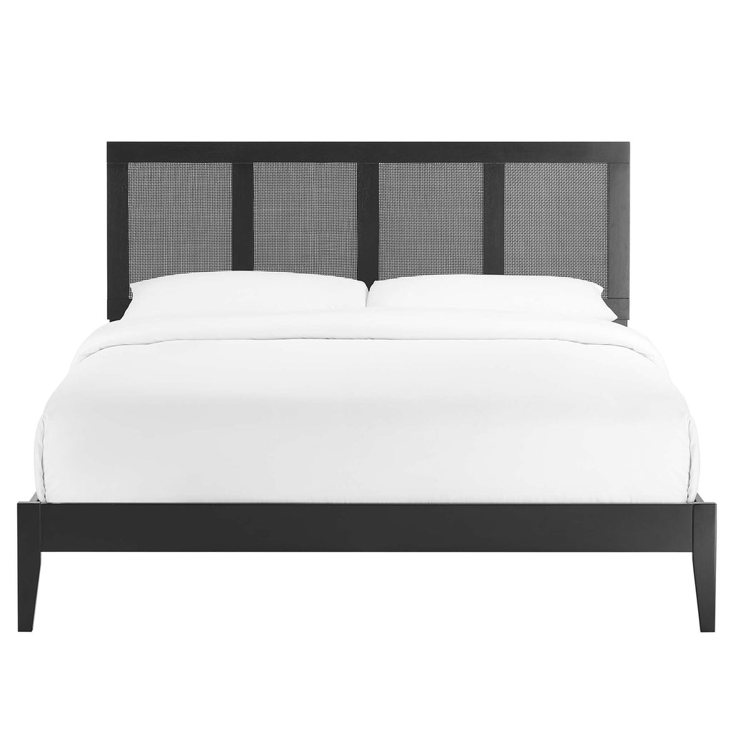 Sirocco Rattan and Wood Platform Bed by Modway