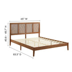 Sirocco Rattan and Wood Platform Bed by Modway