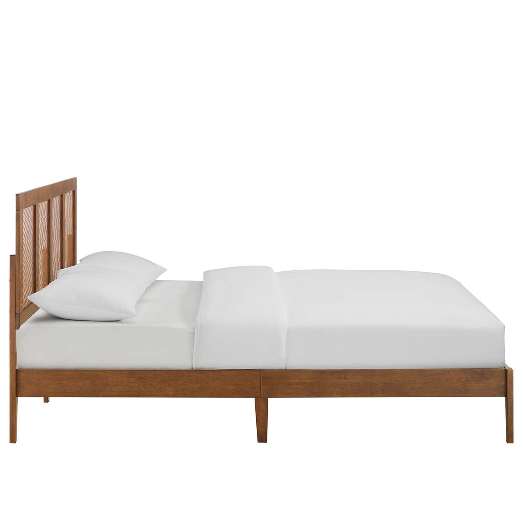 Sirocco Rattan and Wood Platform Bed by Modway