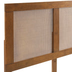 Sirocco Rattan and Wood Platform Bed by Modway