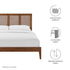 Sirocco Rattan and Wood Platform Bed by Modway
