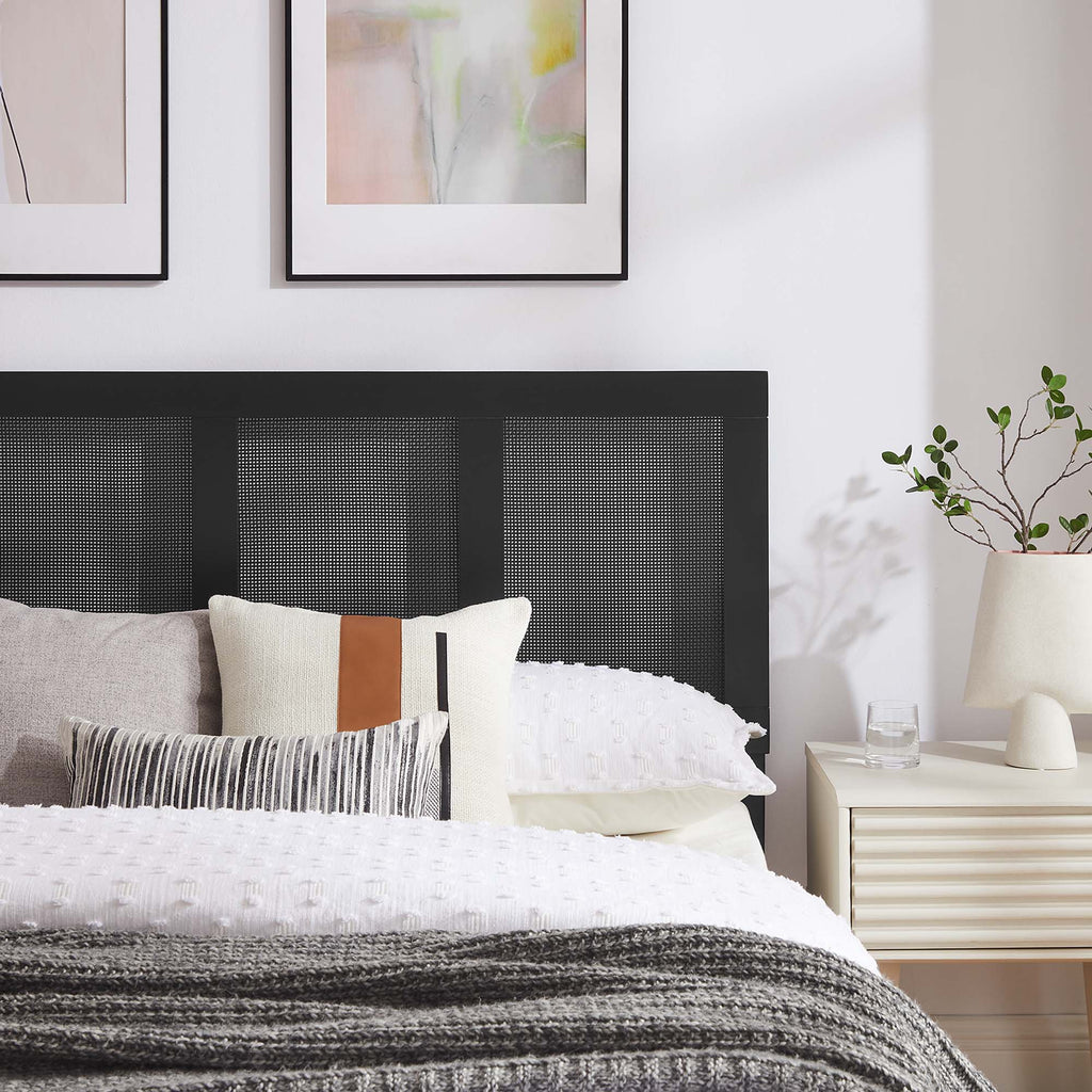 Sirocco Rattan and Wood Platform Bed by Modway