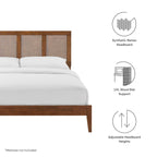 Sirocco Rattan and Wood Platform Bed by Modway