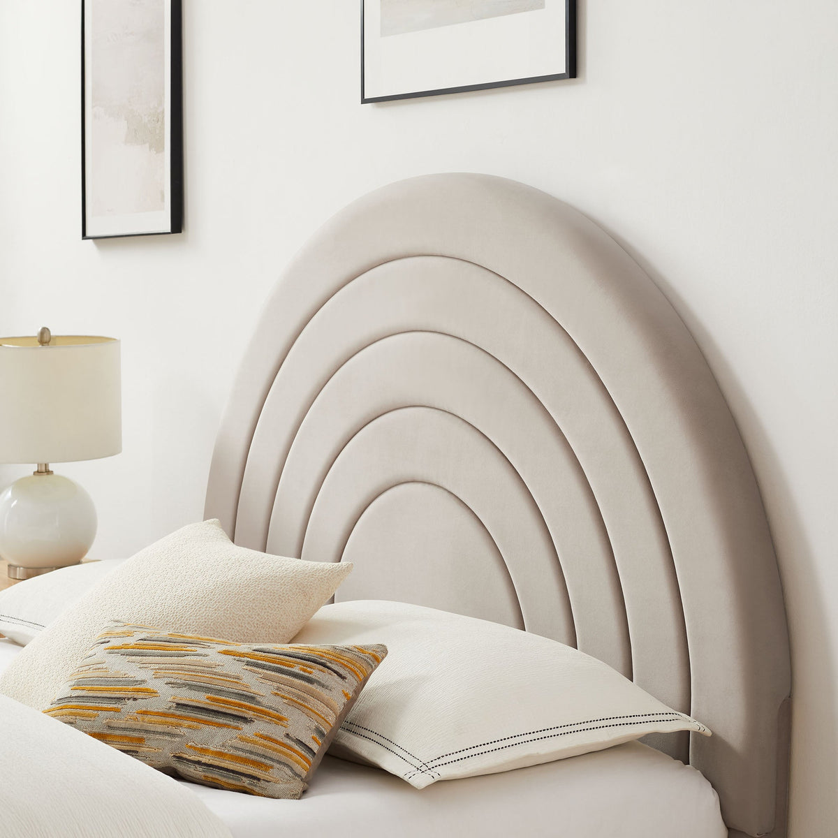 Solana Arched Performance Velvet Full Platform Bed by Modway