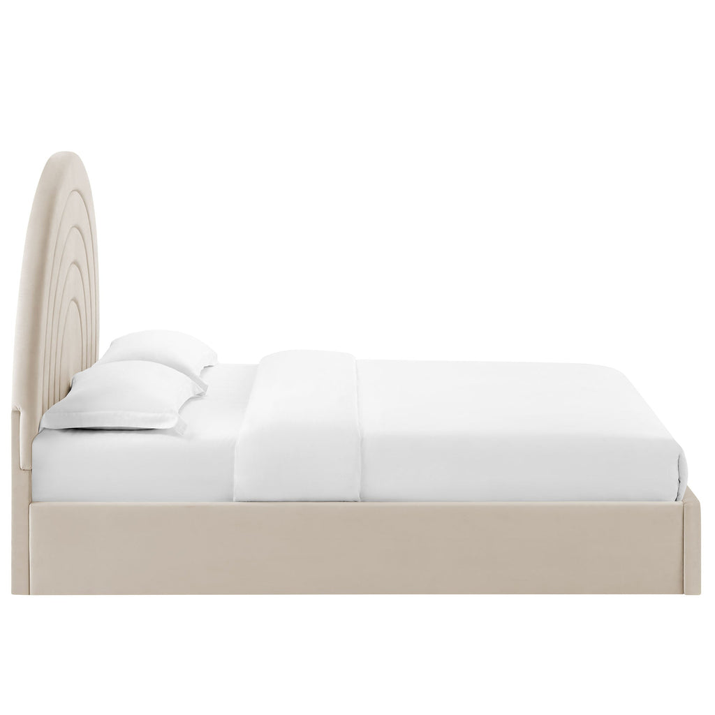 Solana Arched Performance Velvet King Platform Bed by Modway
