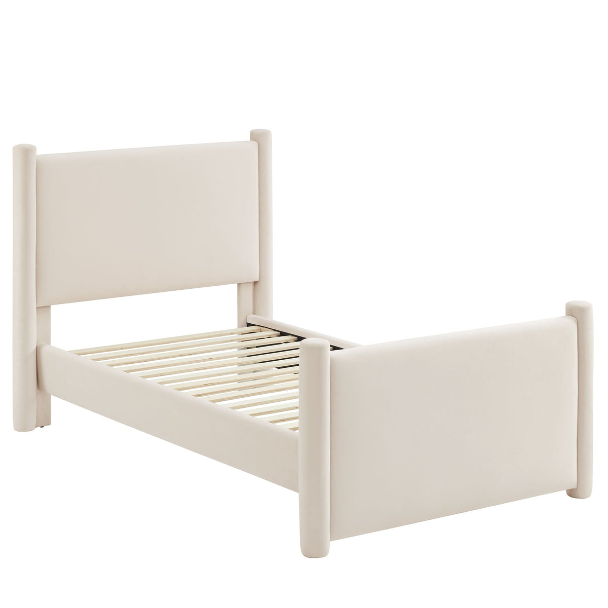 Rael Rounded Post Performance Velvet Platform Bed by Modway