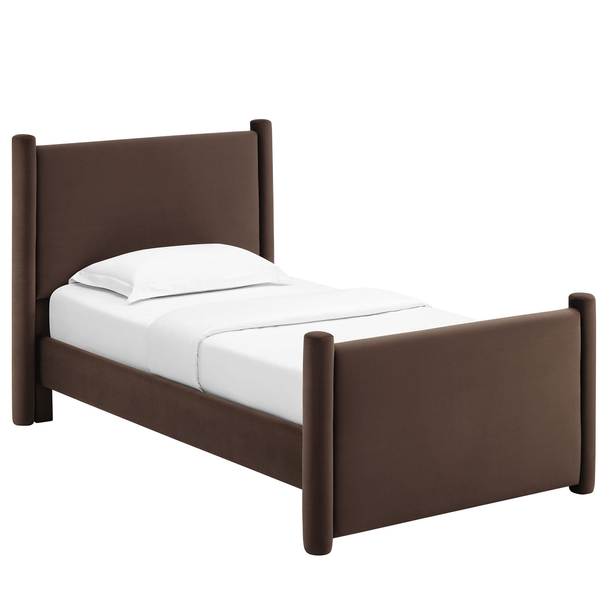 Rael Rounded Post Performance Velvet Platform Bed by Modway