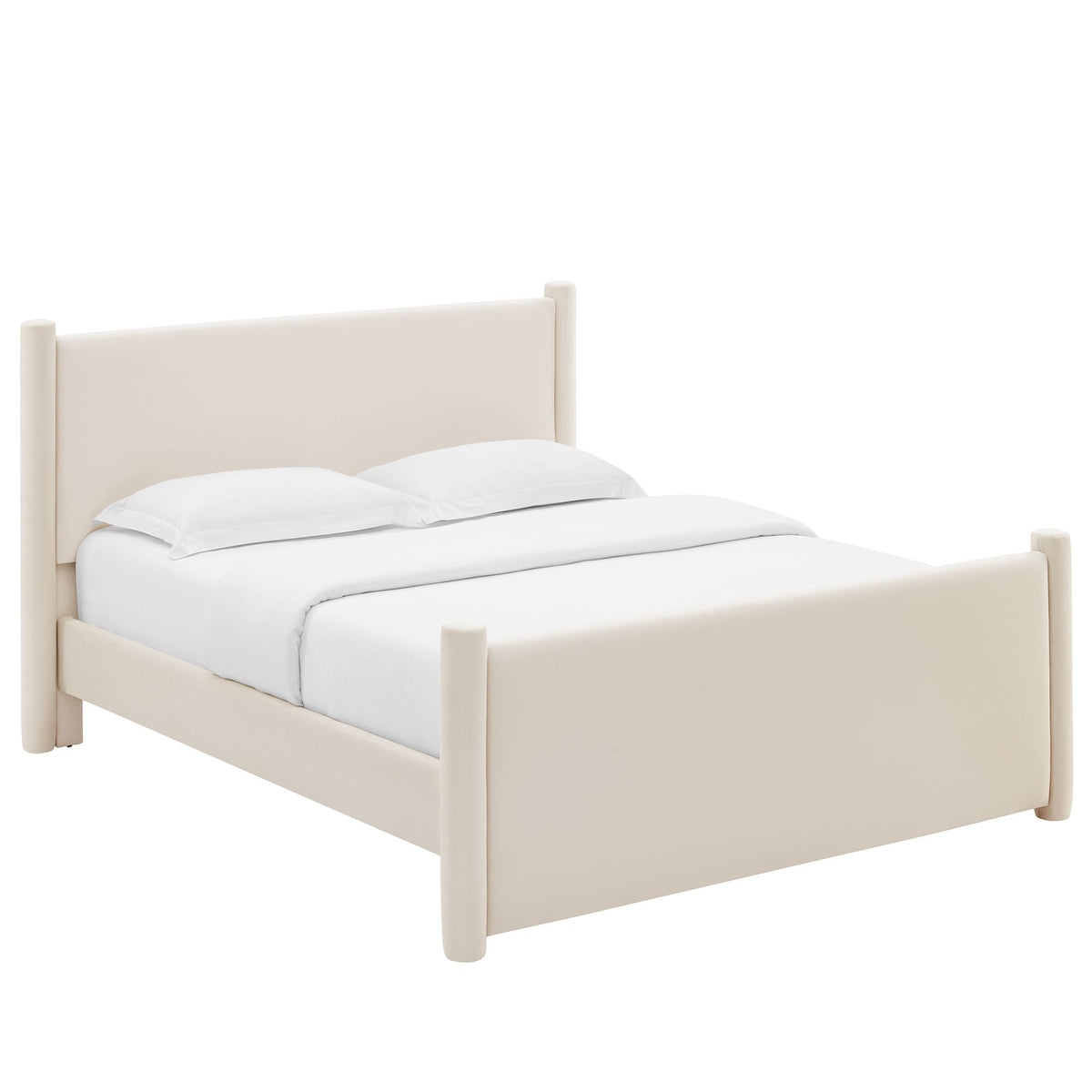 Rael Rounded Post Performance Velvet Platform Bed by Modway