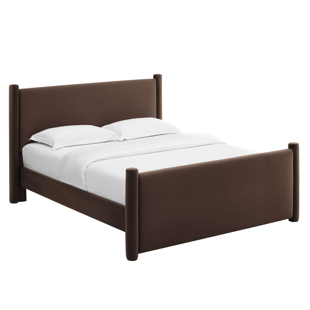 Rael Rounded Post Performance Velvet Platform Bed by Modway