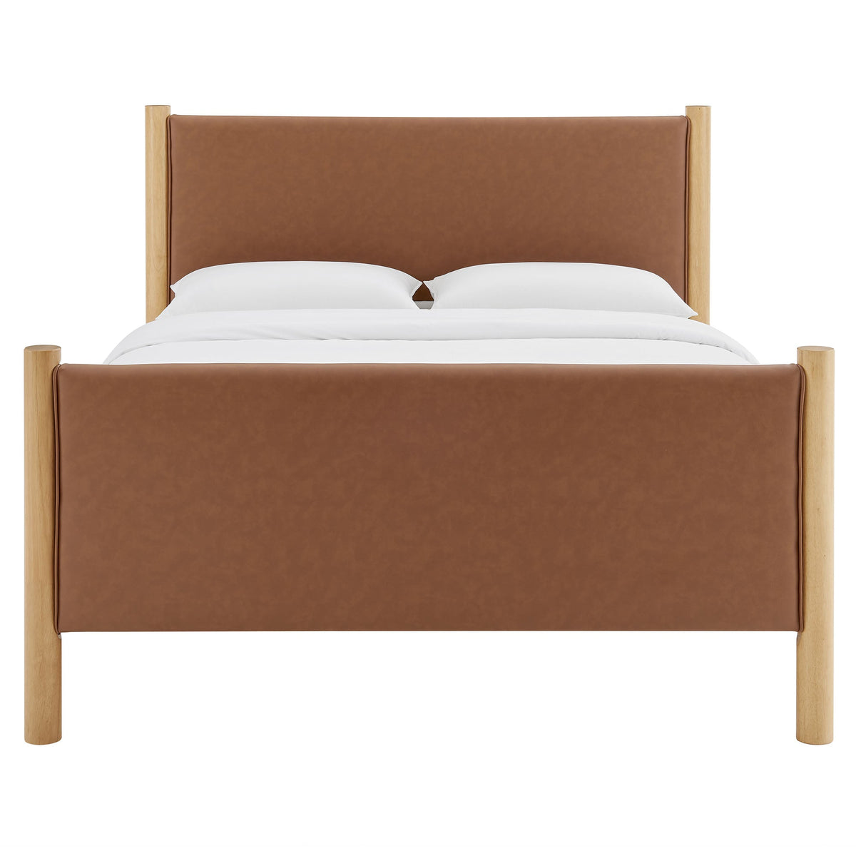 Maven Full Size Vegan Leather Upholstered Platform Bed by Modway