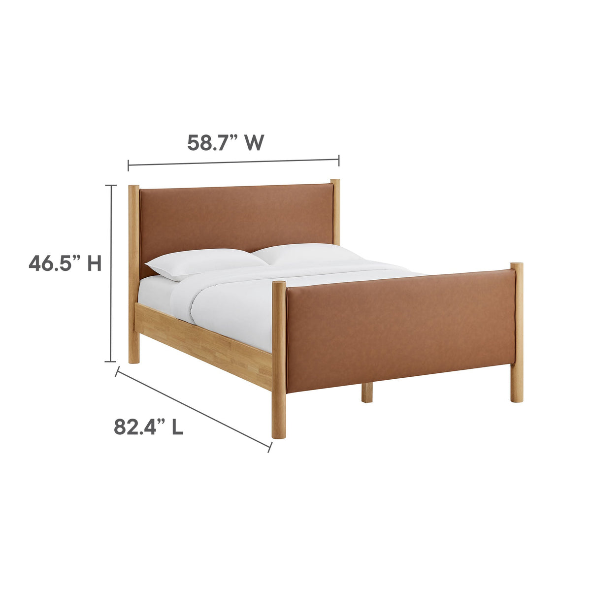 Maven Full Size Vegan Leather Upholstered Platform Bed by Modway