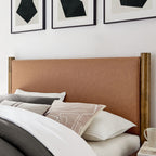 Maven Full Size Vegan Leather Upholstered Platform Bed by Modway