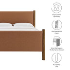 Maven Full Size Vegan Leather Upholstered Platform Bed by Modway